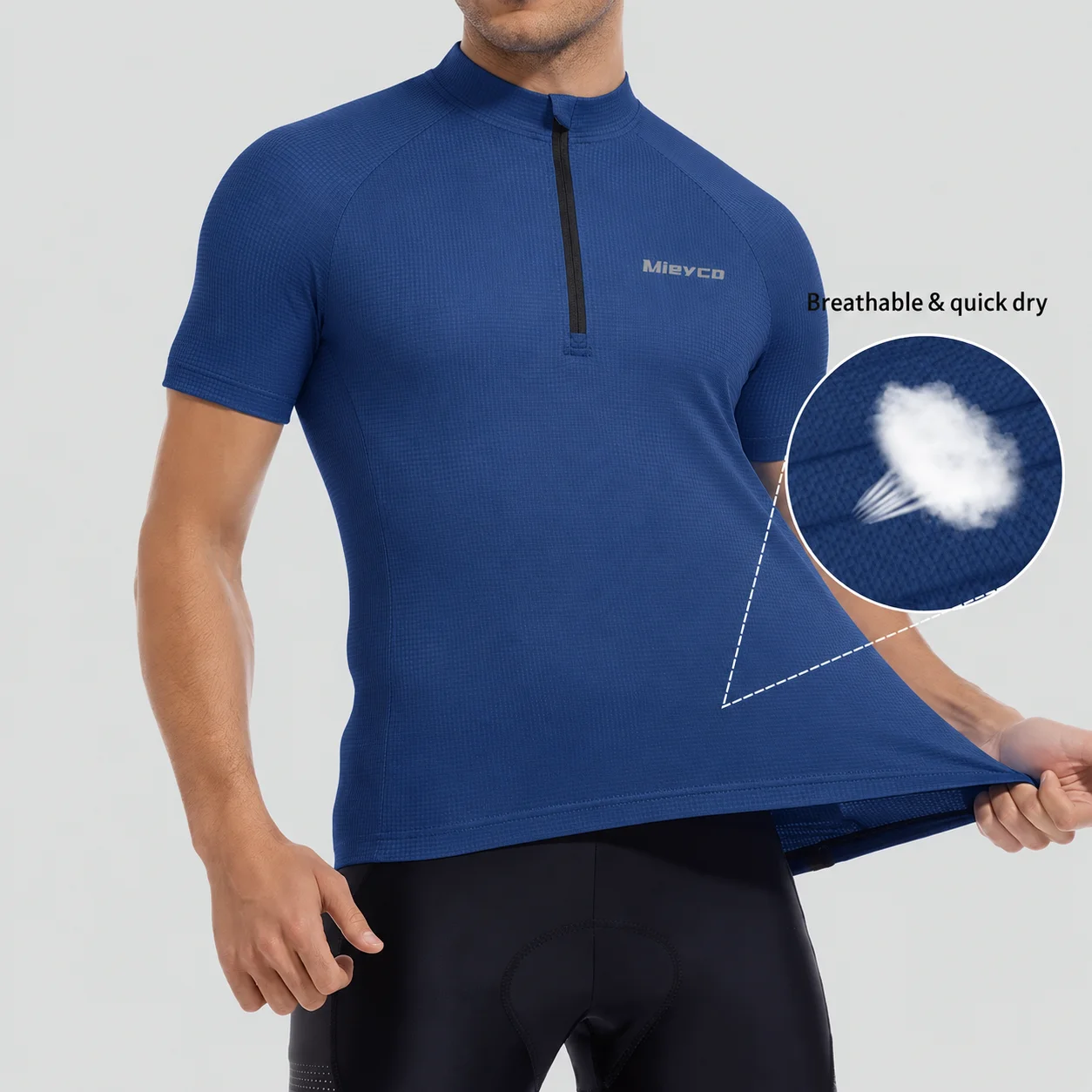 Men's Short Sleeve Seamless Cycling Jersey Compression Quick Dry Breathable MTB Road Bike BMX Off Road Sports Shirt
