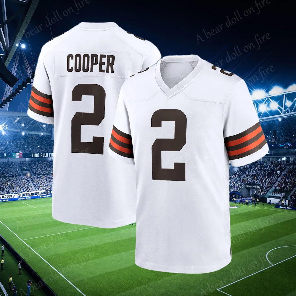 White Jersey No. 2/27/73 Classic Short-Sleeved Outdoorray Amari Cooper Kareem Hunt Joe Thomas Cleveland Browns Clothing Top