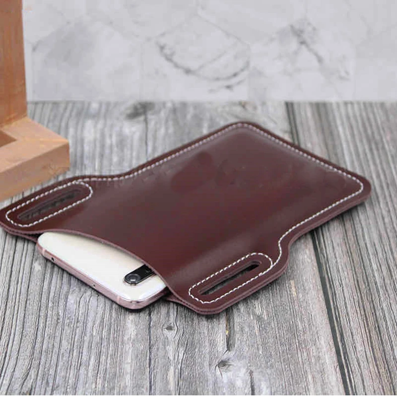 Funda para teléfono móvil para hombre, cinturón, riñonera, accesorios, monedero de cuero, billetera para teléfono