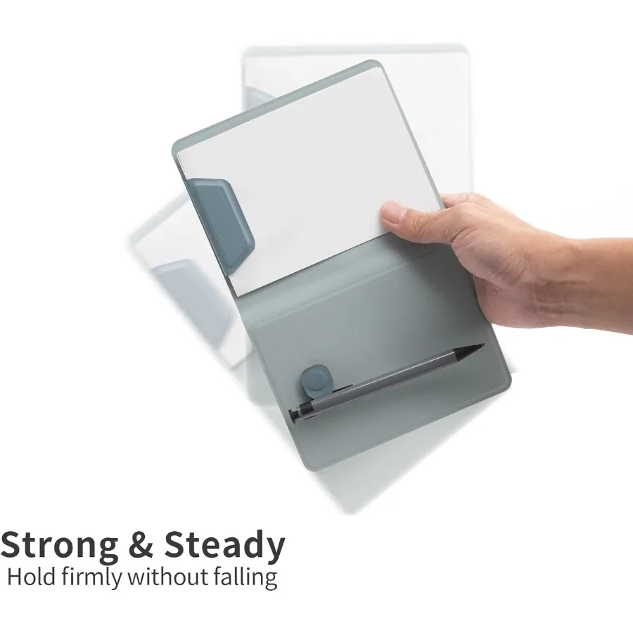 Magnetic Padfolio Organizer A6 Resume Folder with Clipboard Pen Holder Notepad Card Slots Magnetic Closure for Interview School