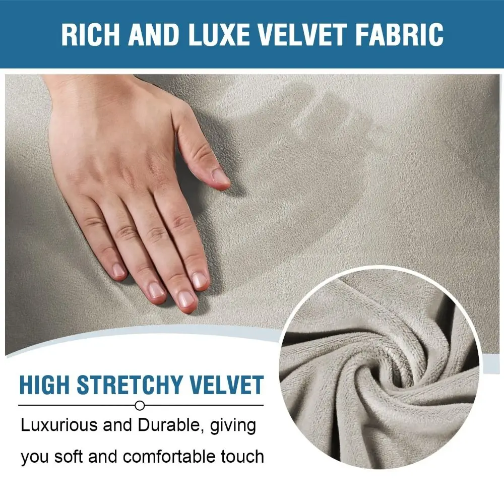 Thick Stretchy Recliner Chair Covers Velvet 1 Seater Couch Slipcovers Form Fitter Non Slip Sofa Protector Home Theater Seating