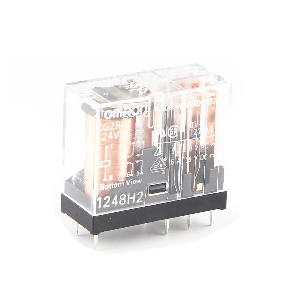 Nieuwe Power Relais G2R-2-5VDC 12VDC 24VDC 110VDC 110VAC 220VAC G2R-24-12V G2R-2A4-DC24