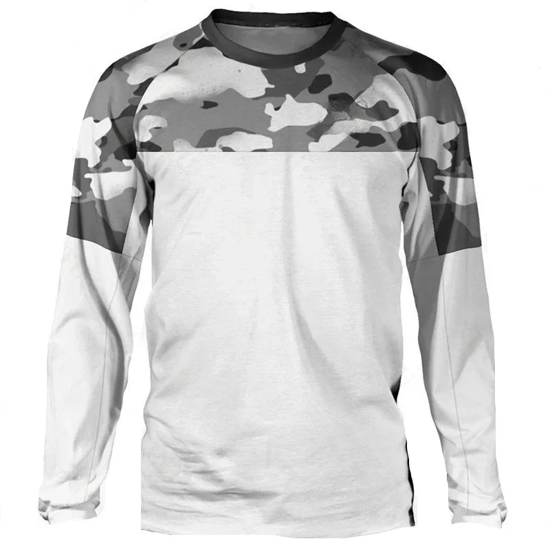 

Men's Loose Shirt Off-road Rider Downhill MTB Mountain Bike Motorcycle Breathable Quick Drying T-shirt Long Sleeved
