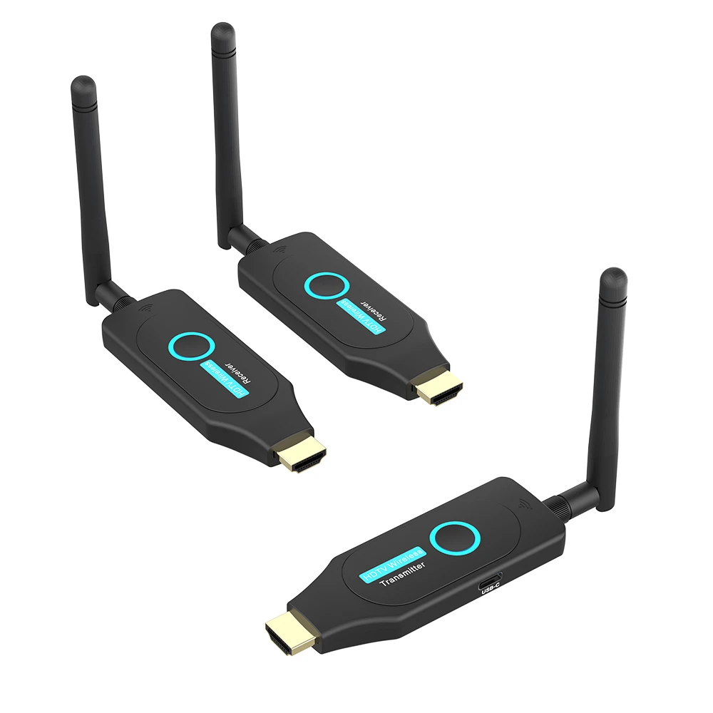 FJGEAR 5.8G Wireless HDMI Transmitter and Receiver 1TX to 2/4RX Zero Latency 50M Long Range Extender for TV Projector