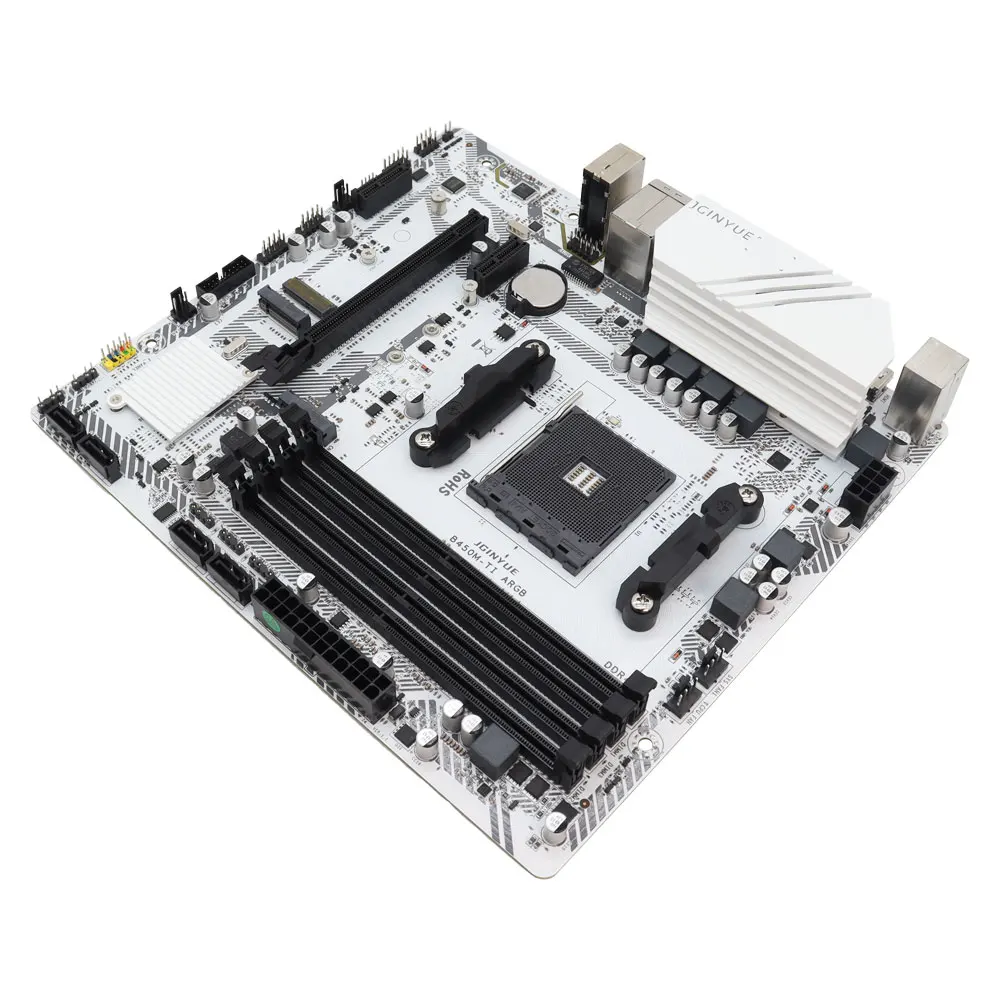 B450M TI AM4 Motherboard 4xDDR4 Slots Max 64G, AMD Ryzen 1000/2000/3000/4000/5000, 4xSATA3.0 6Gbps,  2xM.2 NVME, PCI-E 3.0 X16 - view 7