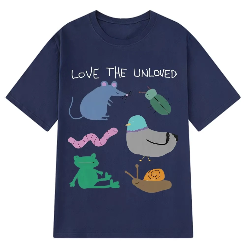 Funny Animal Pigeon Rat Frog Fashion Graphics T Shirt Summer Cotton Casual Short Sleeve Tees Oversized Hip-hop Unisex T-shirts