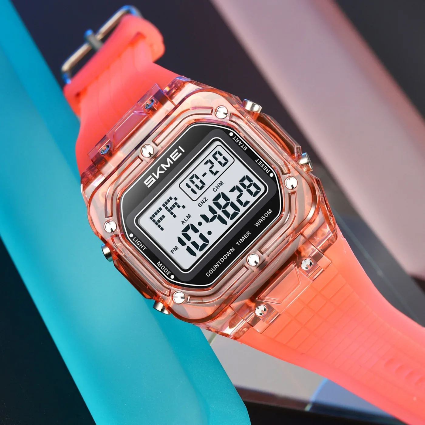 2683 Casual Transparent Multifunctional Down Date Female Male Wristwatch Digital Watch Mens 5Bar Waterproof Reloj Hombre