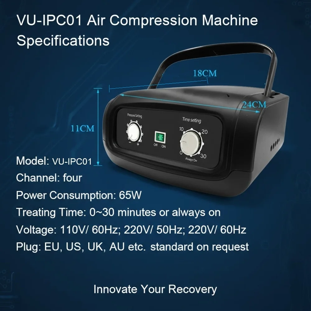 Professional	Pneumatic Compression Pump Air Compression Sequential Recovery System Leg Compression Boots Leg Massager