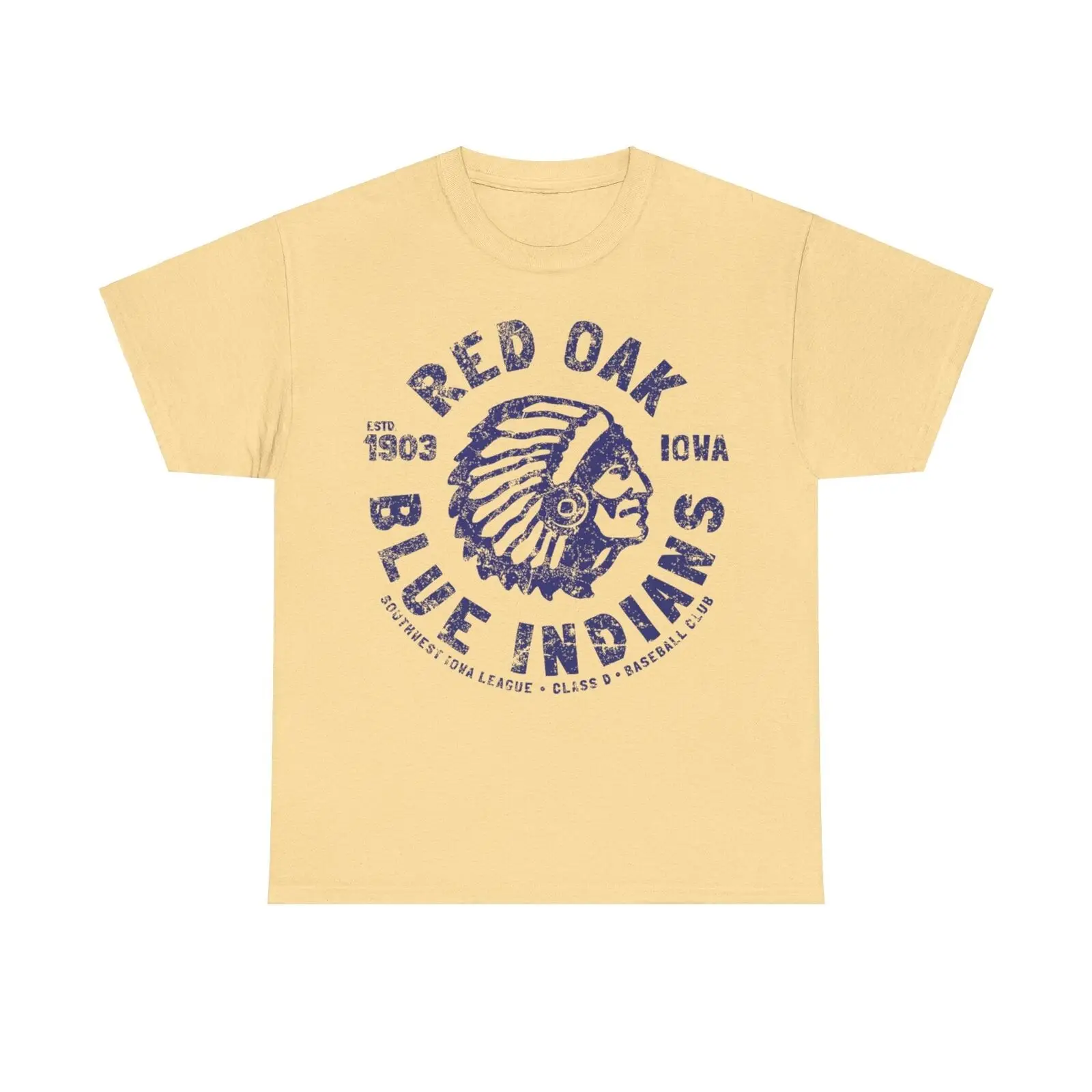 Red Oak Blue Indians Est 1903 Iowa Baseball T shirt