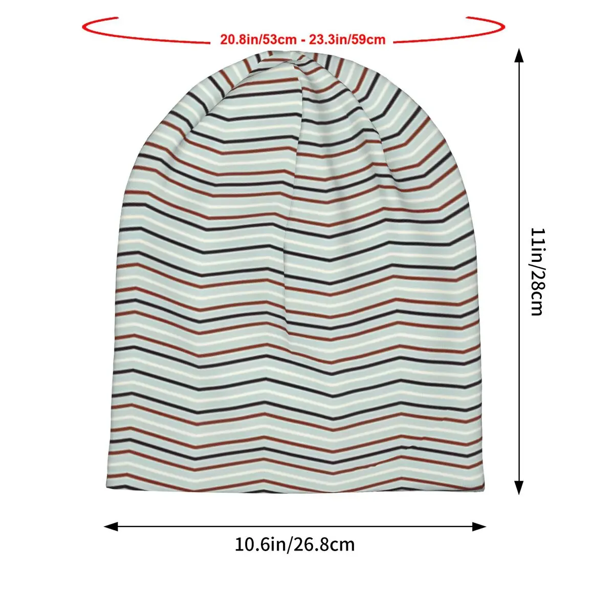 Minimalist Wave Outlines Washed Thin Bonnet Outdoor Casual Beanies Protection Men Women Hats