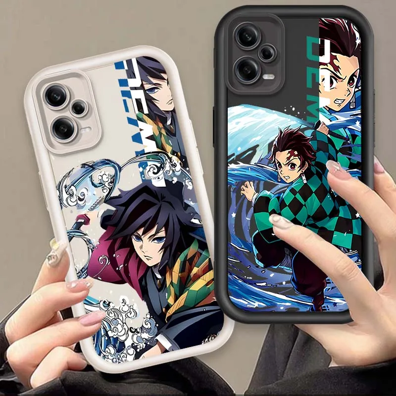 

Demon Slayer Anime For Xiaomi Redmi Note 14 13 13R 12 12R 11 11E 11T 11S Pro Plus 5G Eye Ladder Cover
