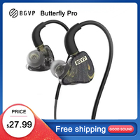 BGVP Butterfly Pro 1DD+1BA Hybrid IEM Gaming Headset HiFi Earphone Wired Iem