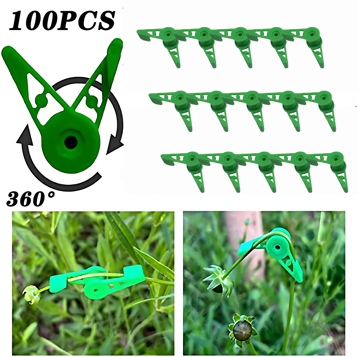 360° Adjustable Angle Plant Bender Light Training Plant Growth Buckle Garden Plant Fixing Buckle Plastic Fixing Buckle Hook