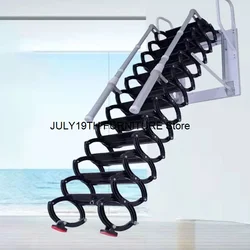 Attic Telescopic Staircase Home Thickened Invisible Stretch Ladders Indoor and Outdoor Wall Hanging Folding Villa Duplex Ladder