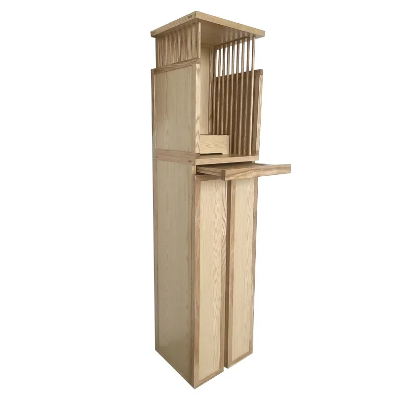 Black Walnut Solid Wood Shrine Vertical Altar Altar Household Minimalist Buddha Statue Enshrine Sets