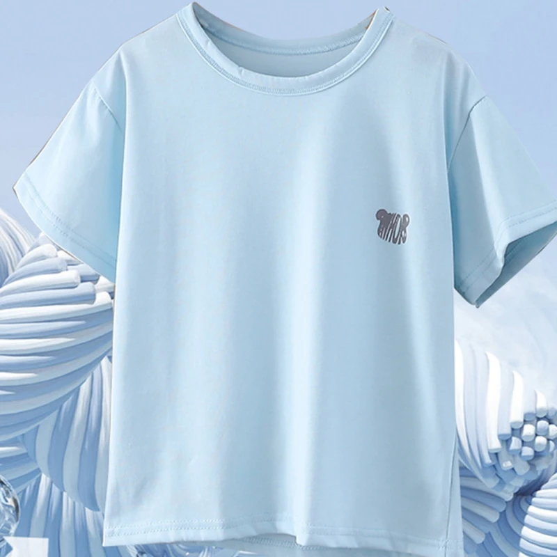 Kids Clothes Girls Outfits Summer Boy Clothing Sets Solid Color Short Sleeve Tops Shorts Home Children Clothing 3-18 Years