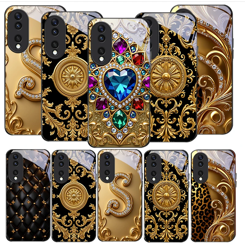 

Secret Realm Blue Heart For Honor X5 Plus X30 X9c Smart X5b X9a X30 Max X50i 30 Pro 50 Pro 70 90Smart 200 Lite Glass Phone Case