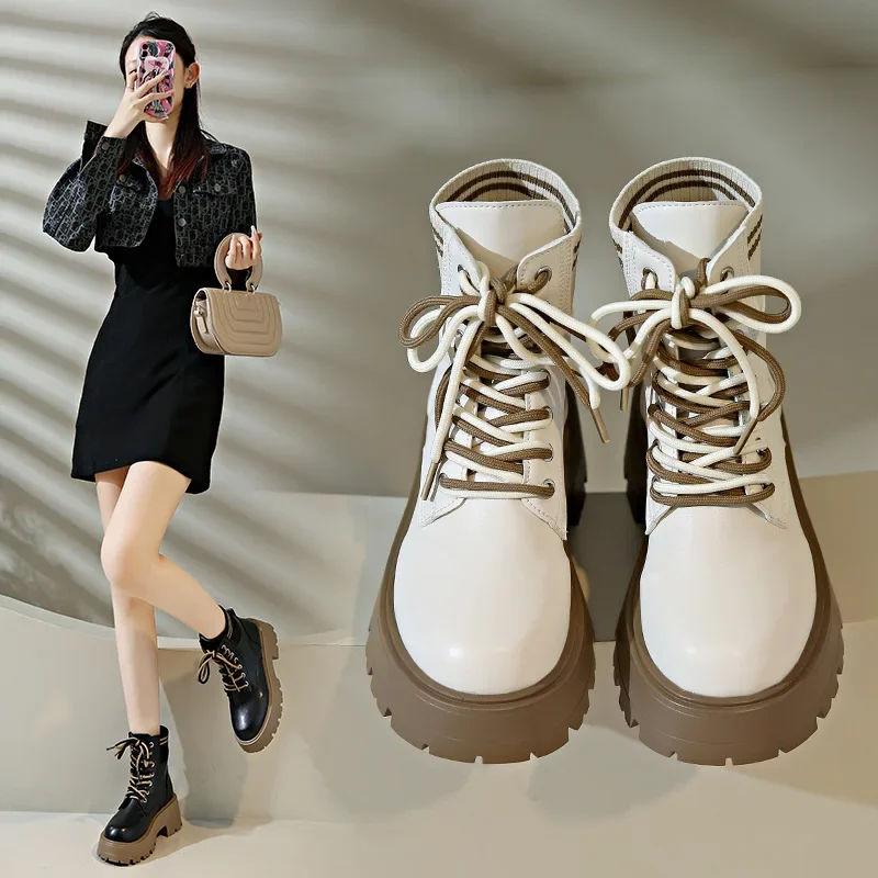 

Hot Sales Winter Plus Cotton Martin Boots 2023 New Autumn Thick Soled Boots for Women British Style Short Boots for Women