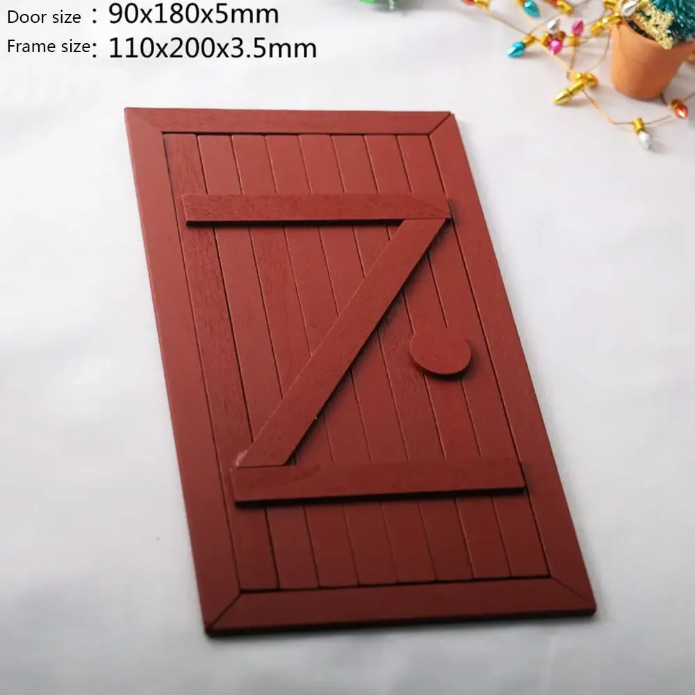 อุปกรณ์ตกแต่งตุ๊กตาจิ๋ว งานฝีมือ กล่องจดหมายจิ๋ว ของตกแต่งคริสต์มาส ประตูไม้จำลอง บันไดจำลอง