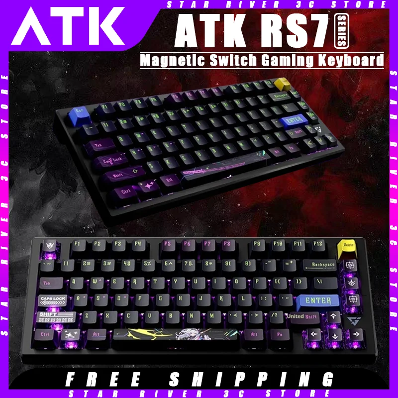 

ATK RS7 Mechanical Keyboard Magnetic Switch Wired Hot Swap Gasket Structure RGB Customized Gaming Keyboard Pc Gamer Accessories