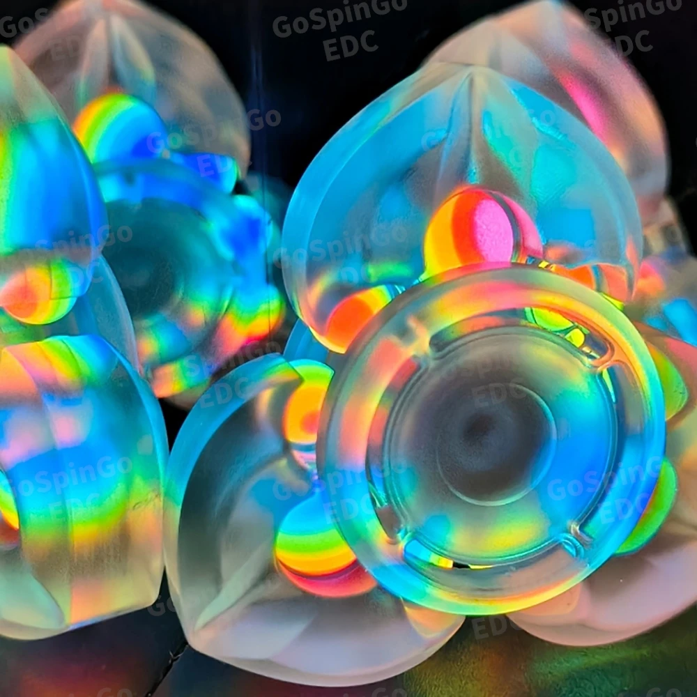 6mm/8mm 6pcs Luminous Ball Rainbow Fidget Spinner Balls Accessories Anxiety Toys Fidget Toys For Adults DIY Fidget Spinner