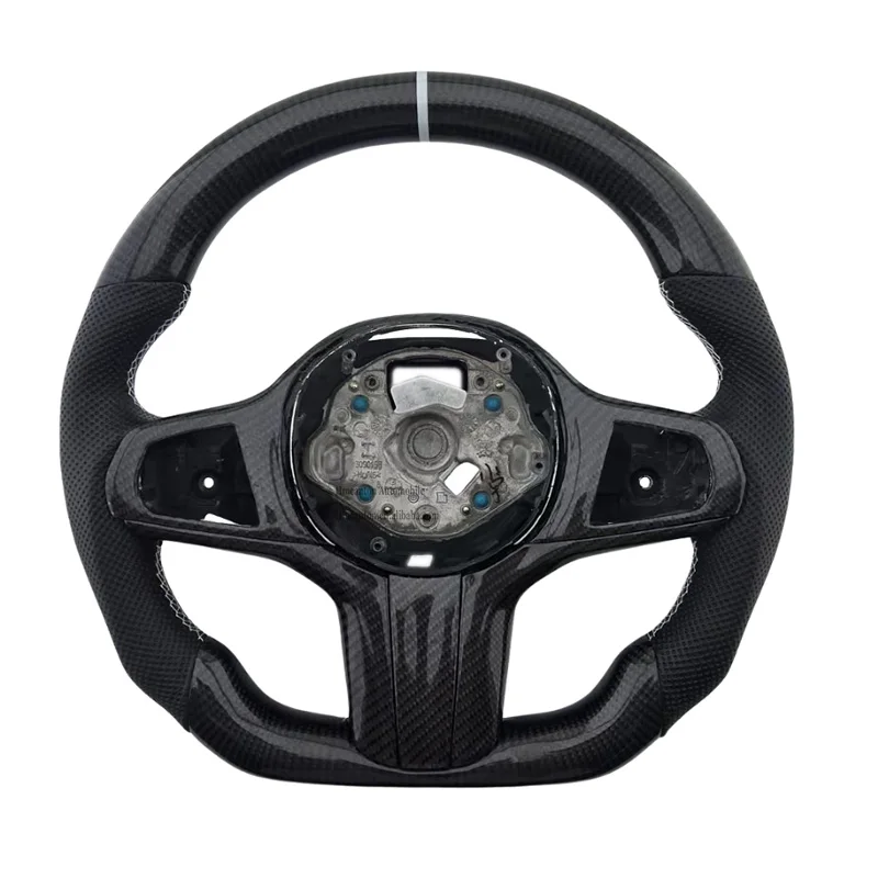 

Последние продукты Перфорированный кожаный руль из углеродного волокна для BMW G20 G30 G01 3 серии 5 Автомобильный руль