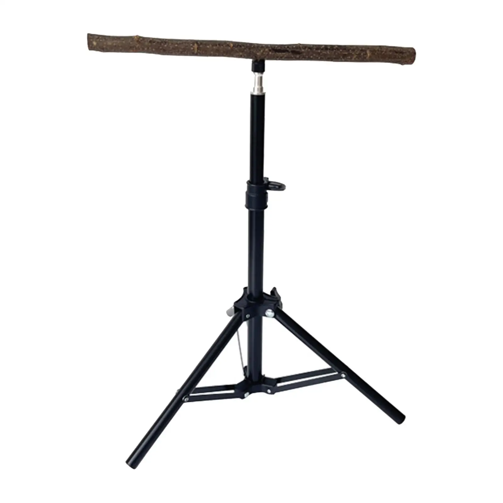 

Wooden Parrot Perch Portable Parrot Tripod Stand Height Adjustable Tripod for Macaws Small Bird Cockatiels Parakeets Playing