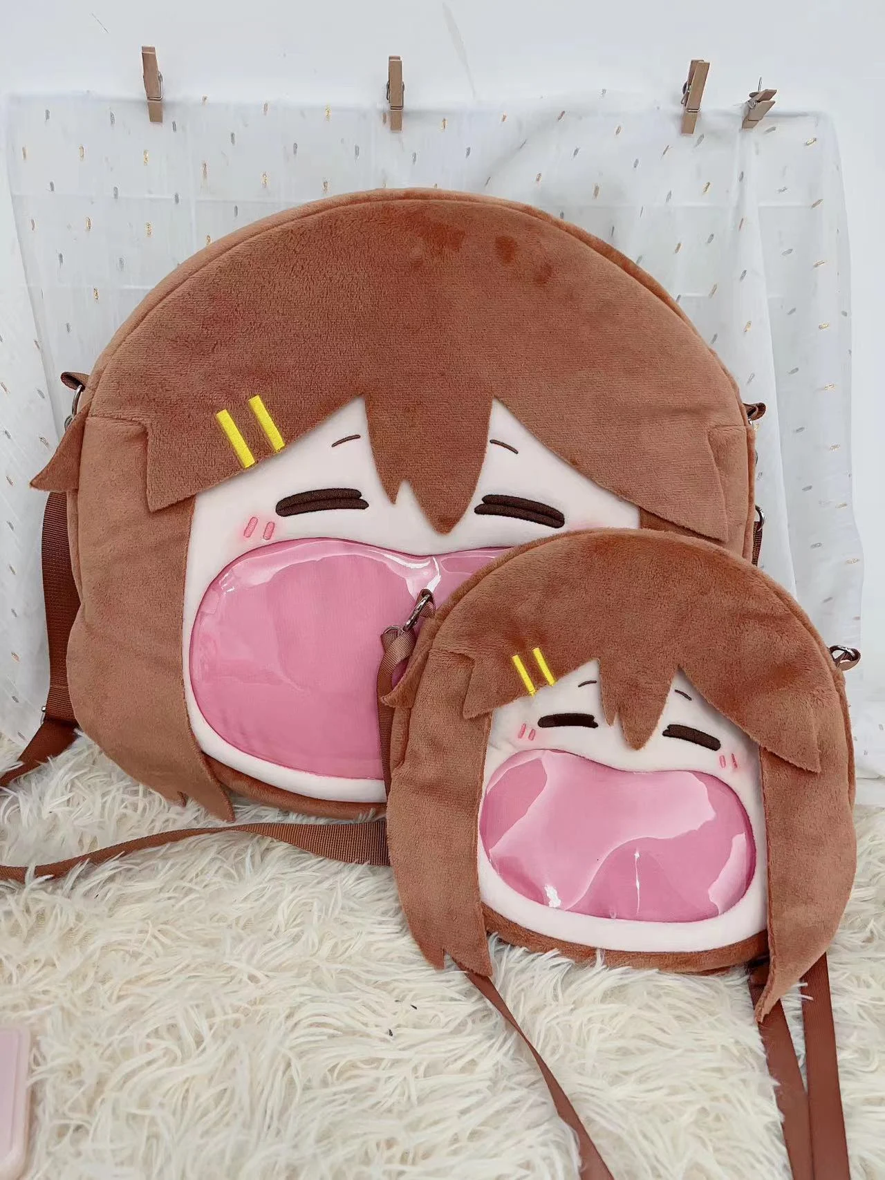 Hirasawa Yui bocca grande trasparente itabag studente cerniera zaino borse a tracolla borsa a tracolla Kawaii ragazza regalo