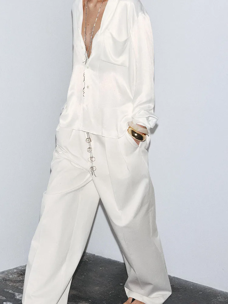 

Autumn New Arrival Women's Casual Versatile Comfortable ket Decorated Loose Long Sve irt Faionable Ladies' Clothing