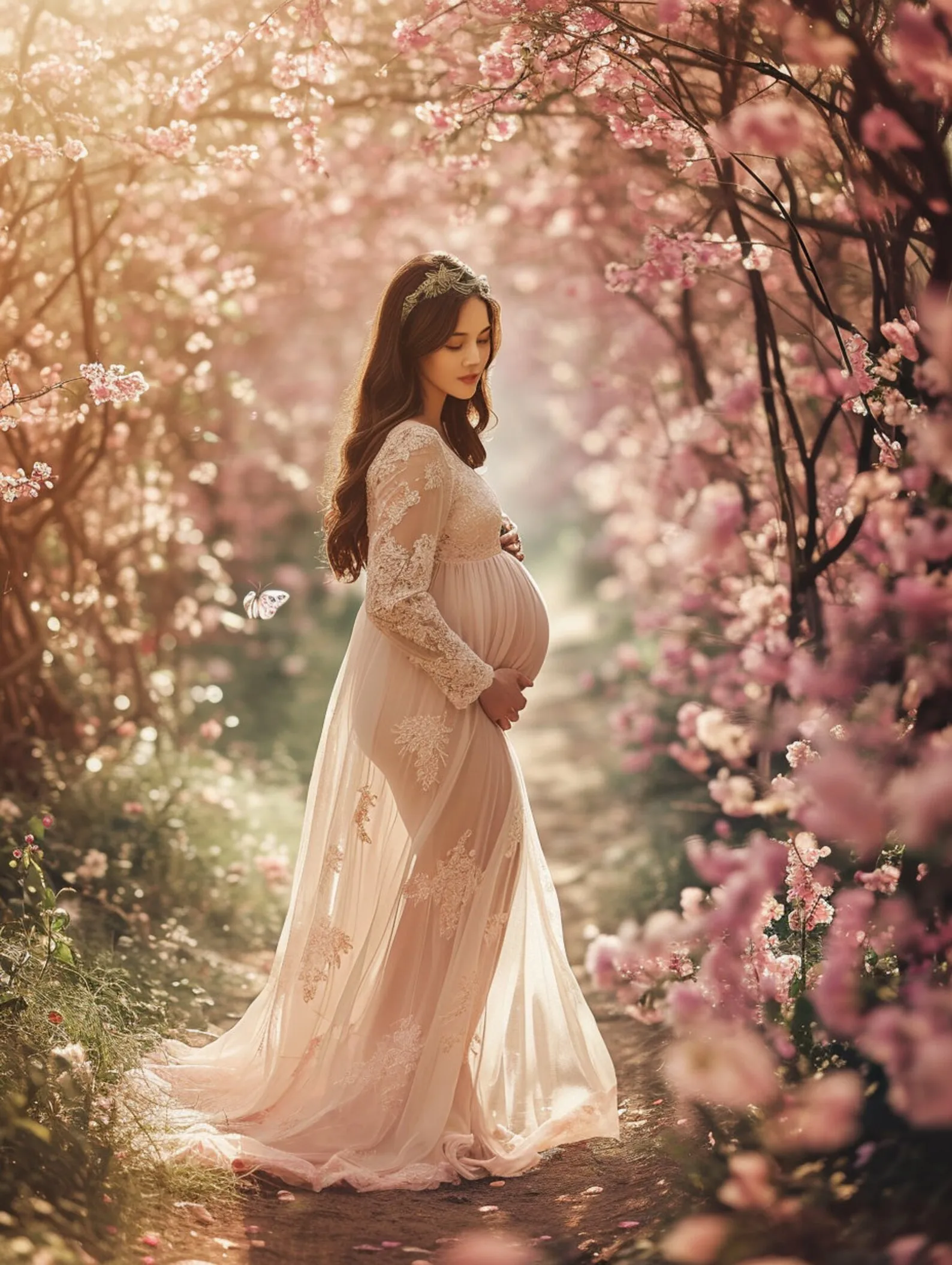 خلفية تصوير Mehofond ، زهرة وردية حالمة ، زهر الربيع ، ديكور صورة الأمومة ، خلفية لاستوديو الصور ، عيد ميلاد الكبار