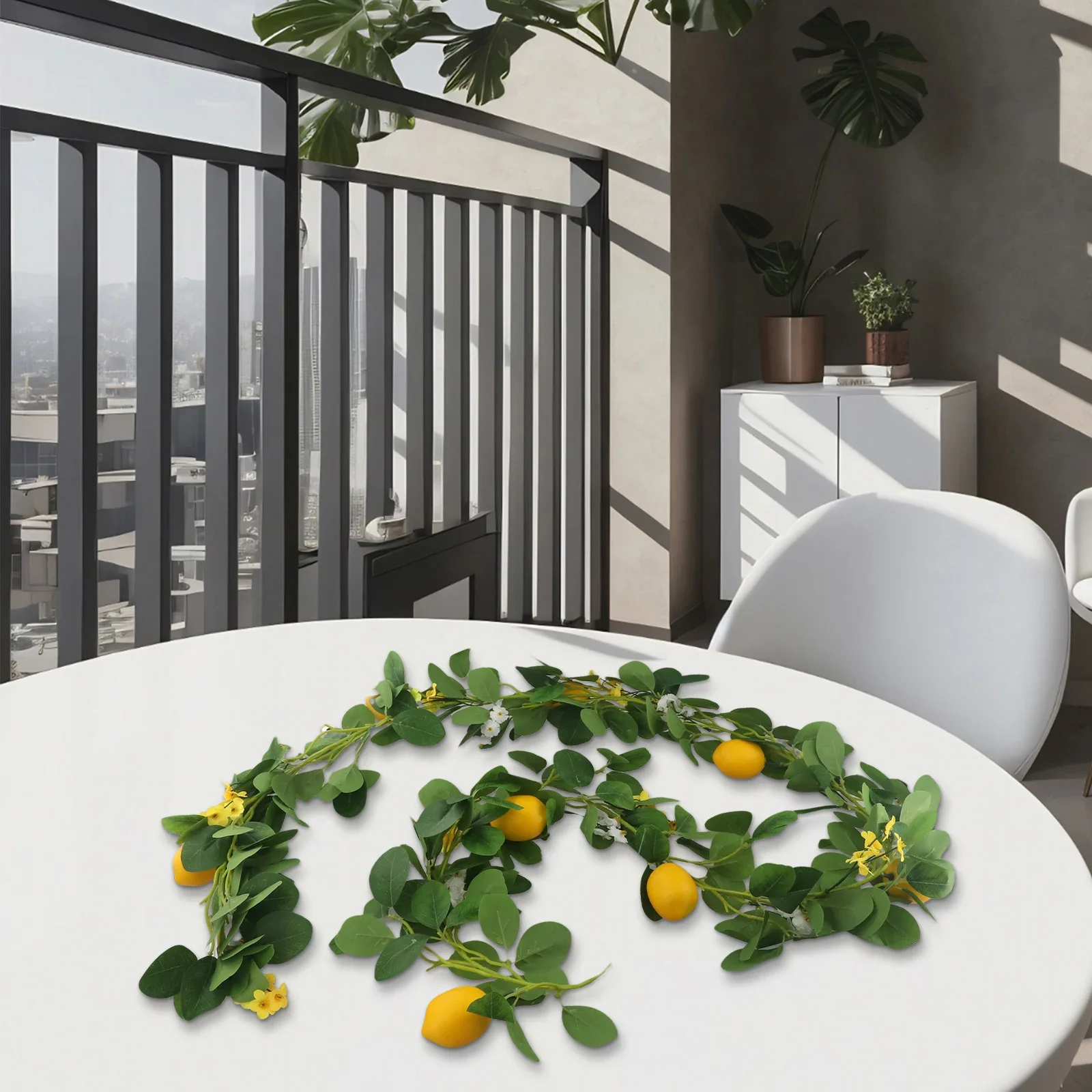 

Artificial Lemon Garland With Eucalyptus Leaves And Lemons Simulation Lemon Vine 1pcs Fake Lemon Rattan Hot Sale