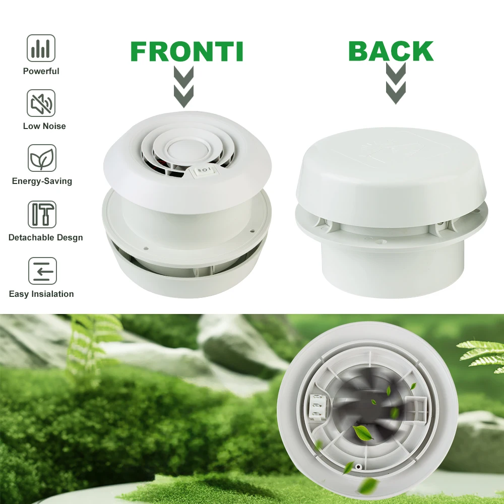 3000/4000RPM 12V Car Fan Silent/Strong Wind Air Vent Outlet Camper Accessories For RV Trailer Caravan Ventilation Exhaust Fans