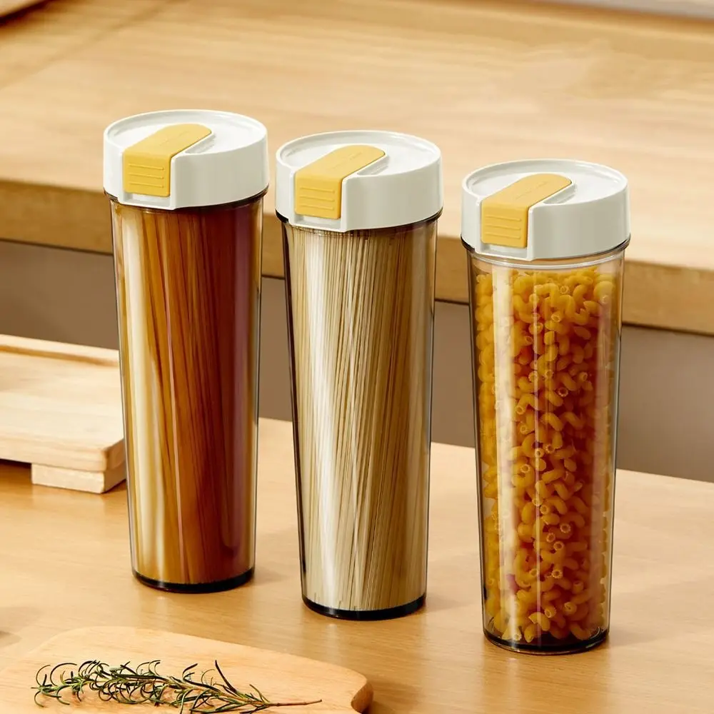 Plastic Noodles Storage Box Sealed Leakproof Pasta Storage Container with Lid Transparent Pantry Organizers for Kitchen