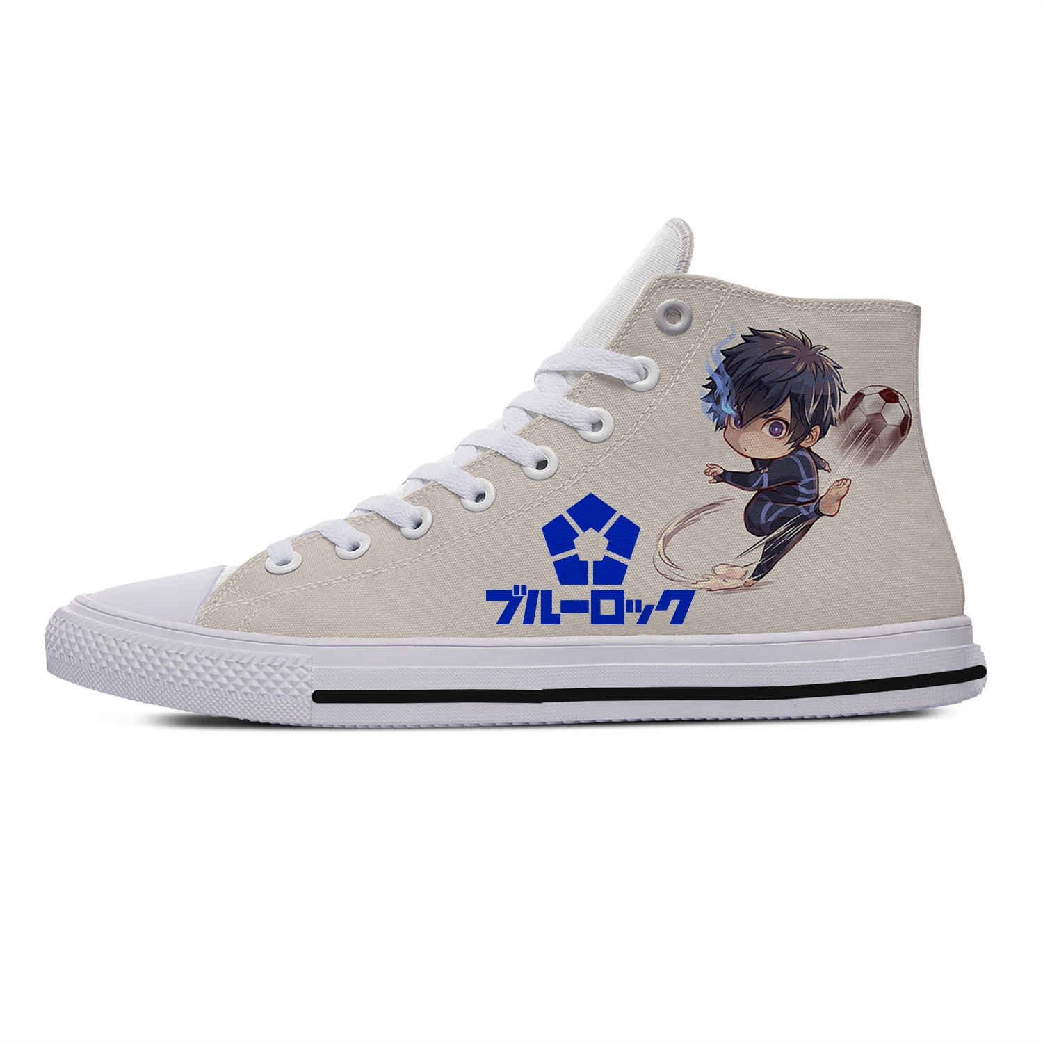 Giapponese Hot Anime Blue Lock High Top Sneakers di alta qualità uomo donna adolescente tela Sneaker Casual coppia scarpe scarpe personalizzate