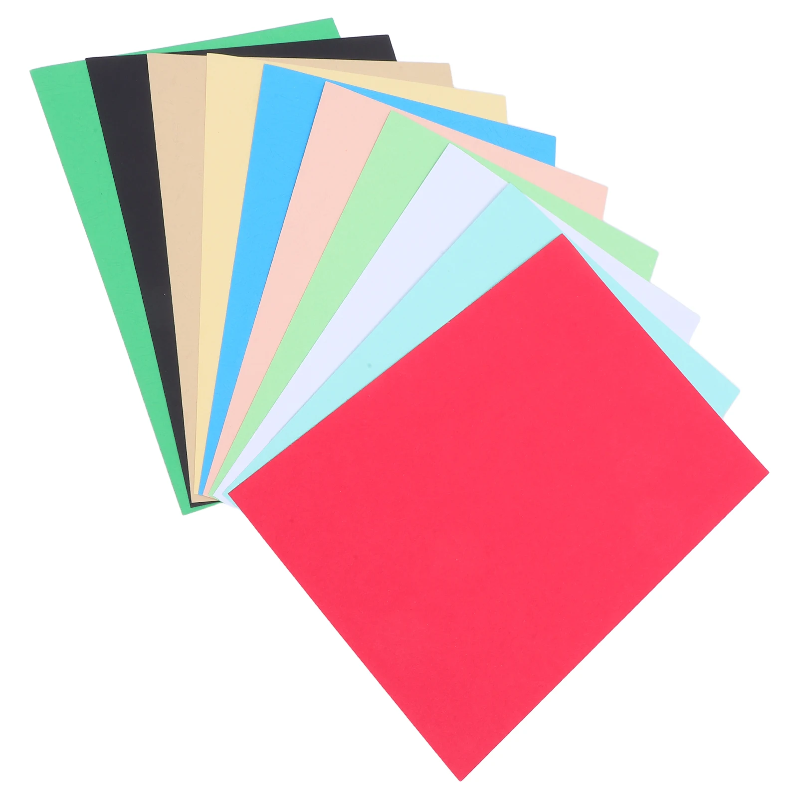 

100Pcs A4 Colored Faux Binding Covers Stylish Versatile for School Projects Business Proposals Art Supplies Crafting