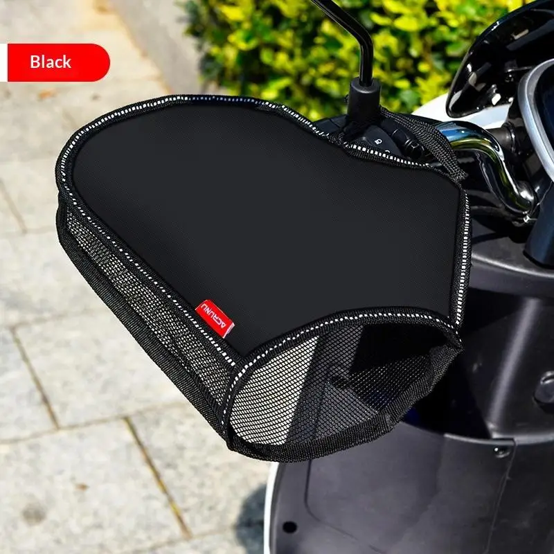 1Pair Oxford Fabric Motorcycle Handlebar Covers Breathable Mesh Sun Shield Waterproof Summer Riding Muffs Scooter Bike Drive Gea