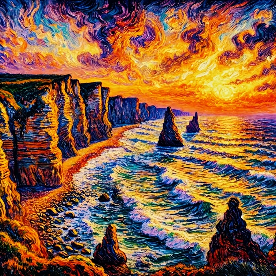 

Rock Coast Cliff Landscape Jigsaw Puzzle 500/1024 PCS Fun Games for Family Gatherings Home Decor Gifts