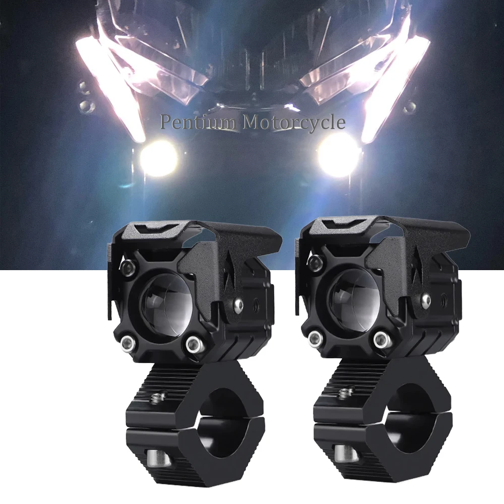 Super Bright Motorcycle 12V LED Explorers Headlight Projector Fisheye Lens LED Moto Fog Auxiliary Motorcycle Headlight Spotlight