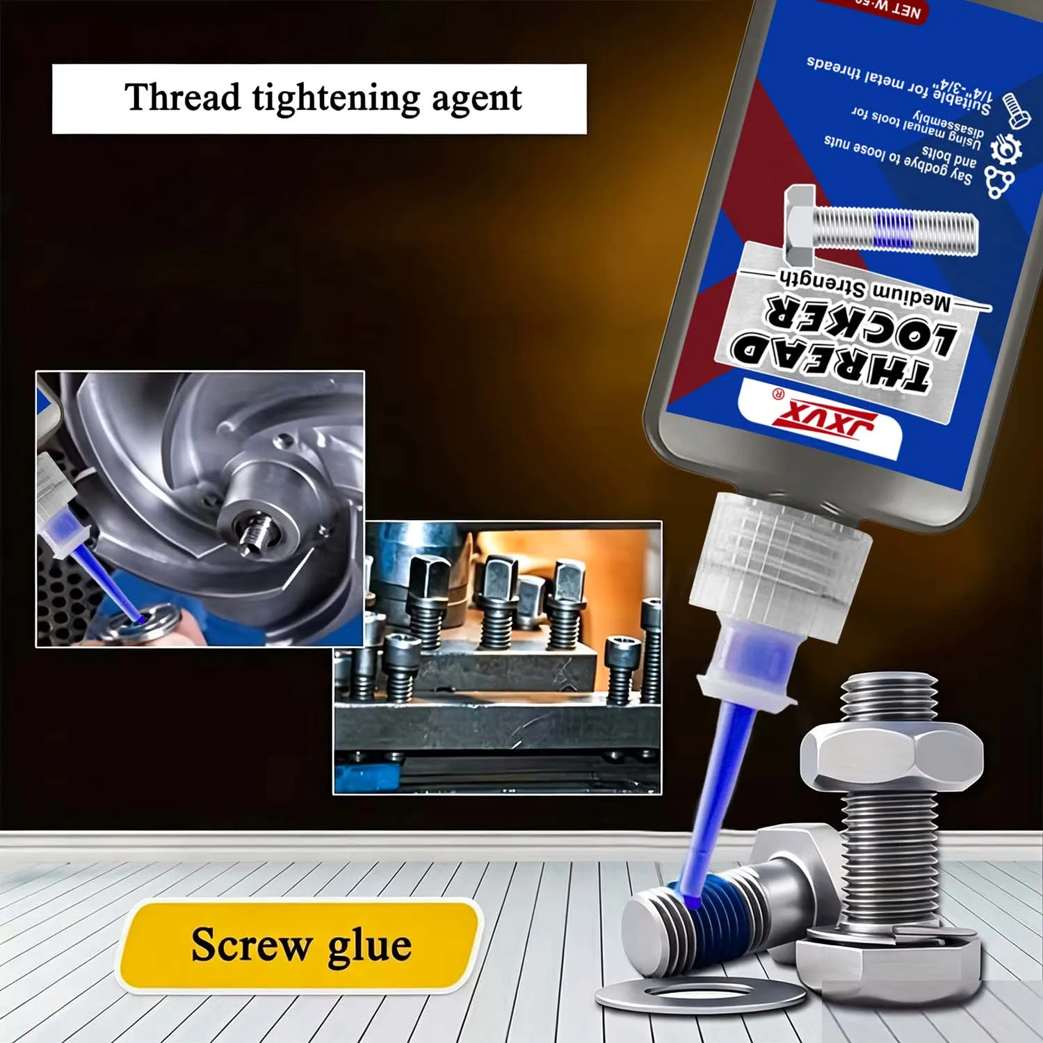 6PCS 50mL Screw Glue 243 50ml Threadlocker Quickly Cured Thread Locking Agent Anaerobic Adhesive Anti-Loosening Anti-Rust Glue .