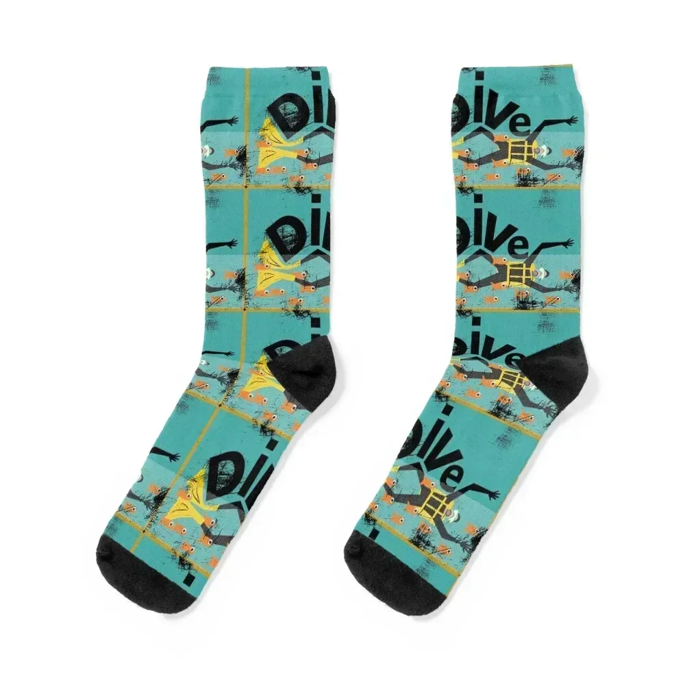 Scuba Diver, Dive! (Distressed style) Socks professional running custom Socks Girl Men's