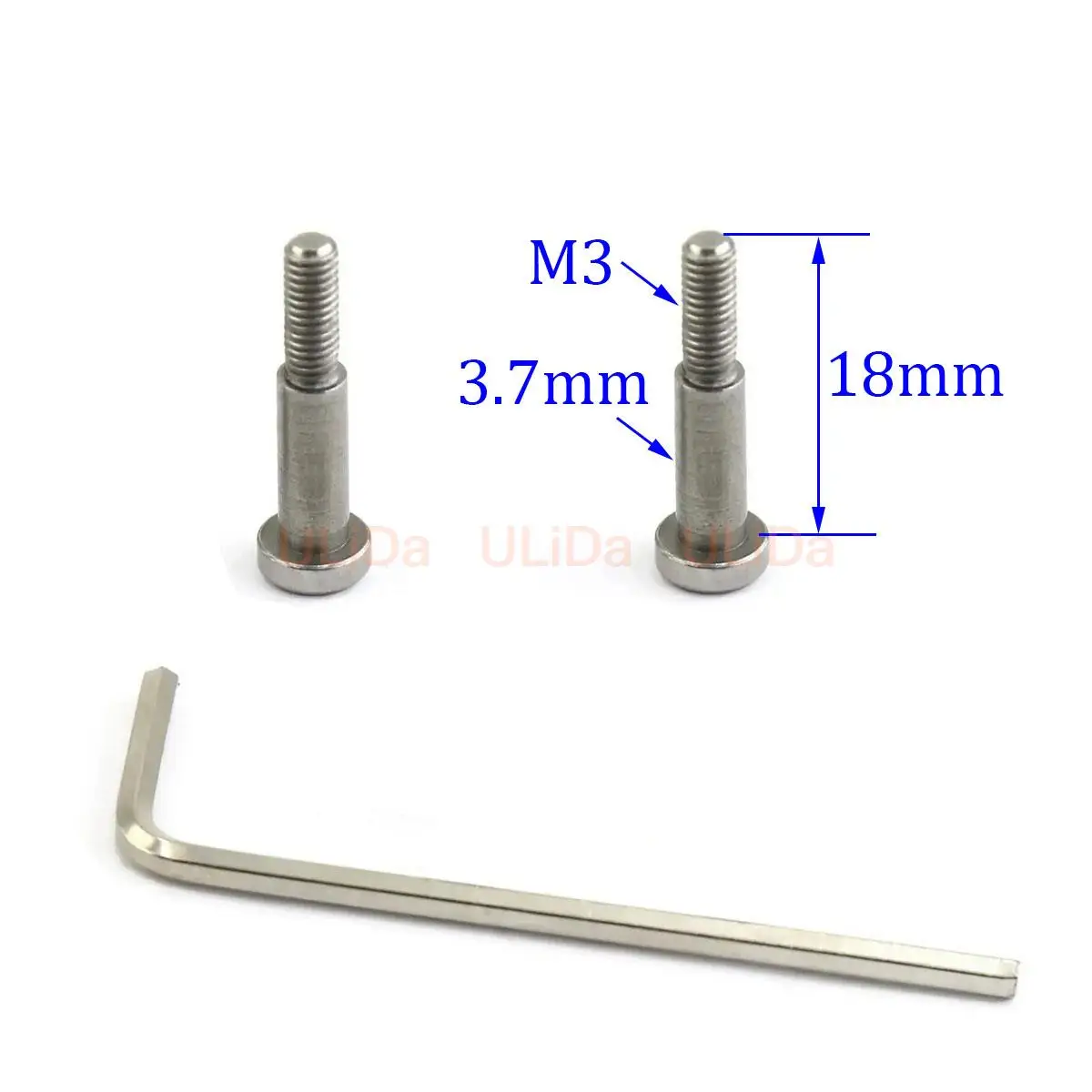 M3 3x18mm Stainless Steel Step Screws 2pcs 54550 Upgrade Parts Fit for Tamiya TT‑02 RC Model Car