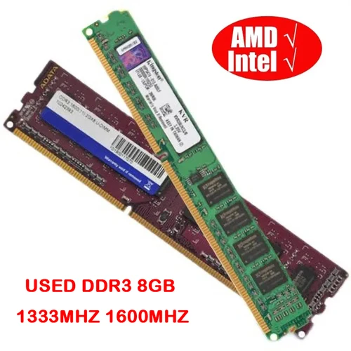 Imagen 2 del producto Desmontaje usado DDR3 1333MHz 1600MHz 8GB 1,5 V PC3-10600/PC3-12800 memoria para RAM de escritorio, buena calidad Marca aleatoria