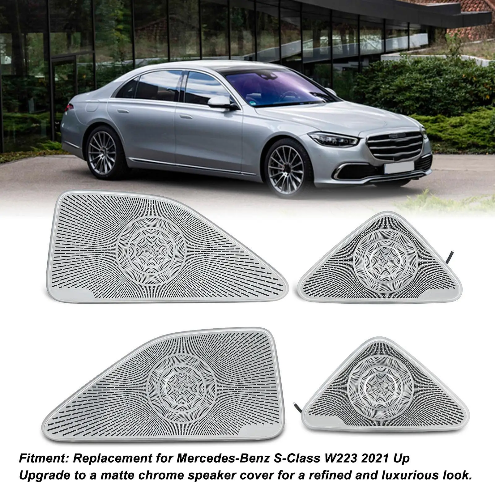 64 Door Midrange Speaker Covers Ambient Light Replacement for Mercedes benz S-Class W223 2021 Up New