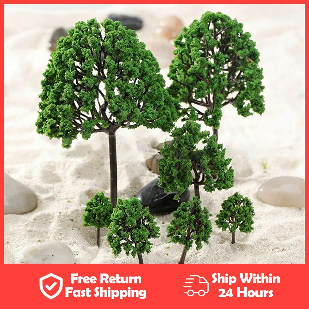 20/70pcs Scale Model Trees Artificial Miniature Tree Scenery Railroad Yard Garden Building Landscape Home Room Decorative Plants