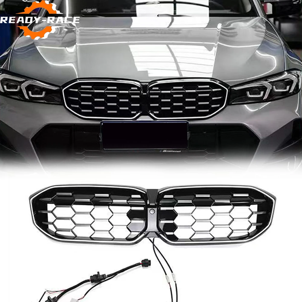 For BMW New 3 Series G20 2023 320i 325i 330i M Sport LED Light Grille Kidney Grille Car Front Bumper Kidney Grilles