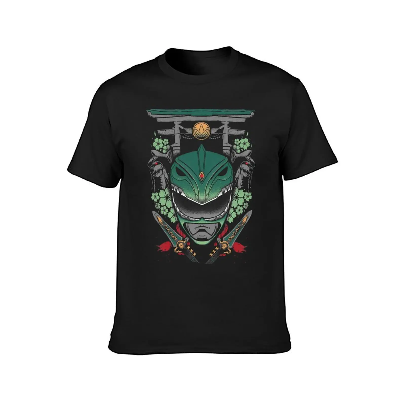 Green Power Ranger T-Shirt graphics vintage anime clothes plain black t shirts men