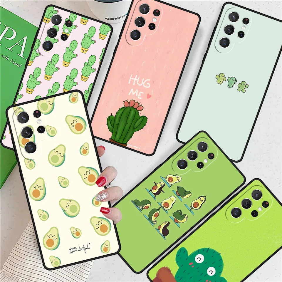 Cactus Avocado Cacto Mexican Plants For Samsung Galaxy S24 Ultra S21 S22 S8 S9 S10E Note 10 20 Plus FE S23 Phone case Cover