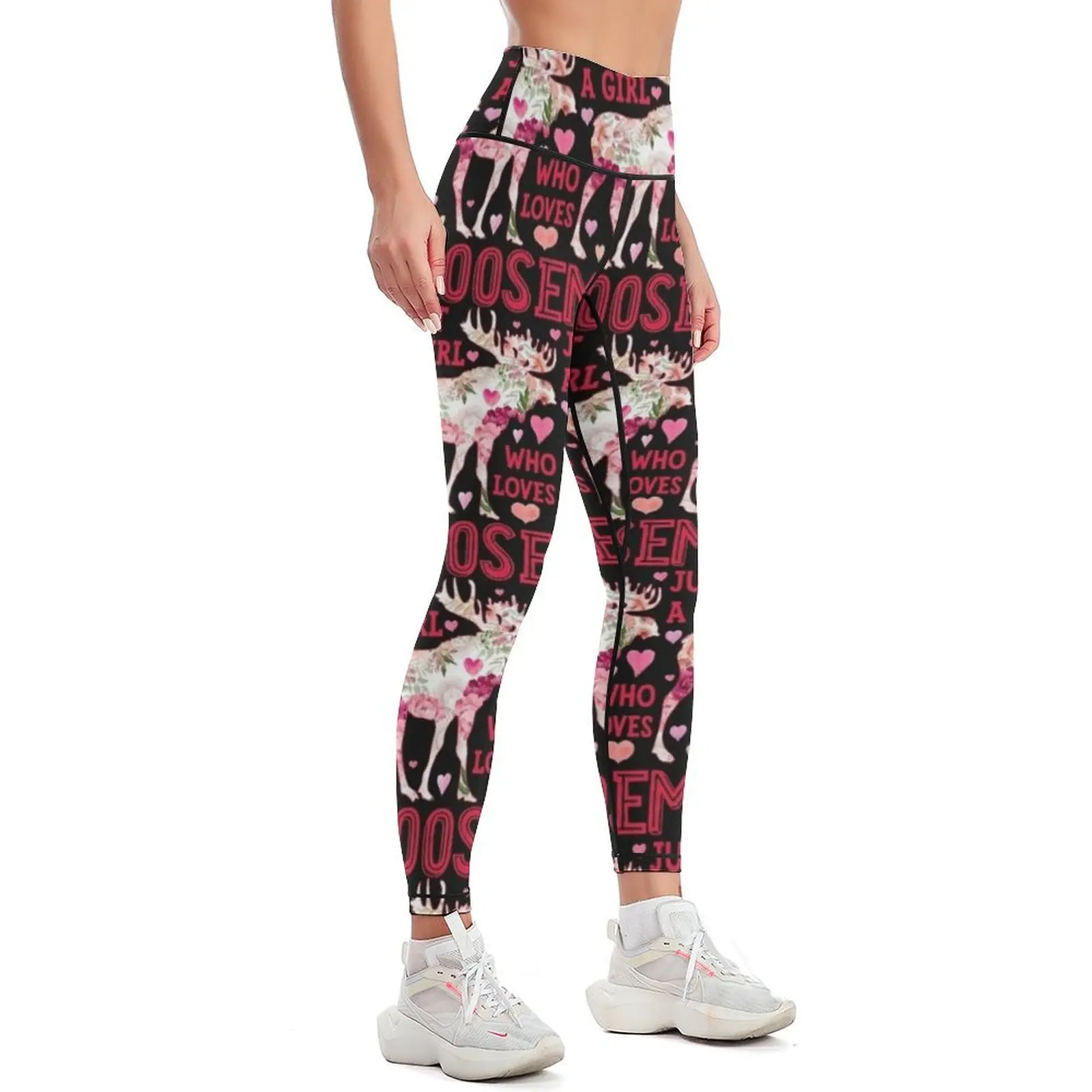 Just A Girl Who Loves Moose Leggings Training pants Golf wear sports for Womens Leggings