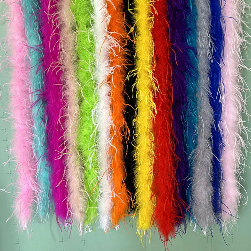 10-15cm Turkey Feather String Ribbons single layer Swansdown Fur Trimming Soft Fluffy Trim Home Party Decoration