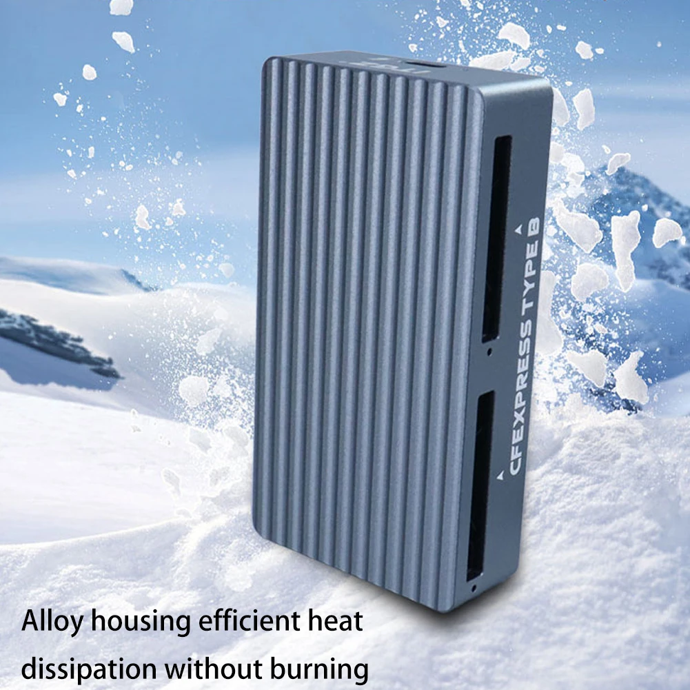 Adaptor kartu tipe B jenis CFexpress Slot ganda 40Gbps CF Express Reader pasang dan Mainkan pembaca kartu CF Express untuk kartu tipe B CFexpress